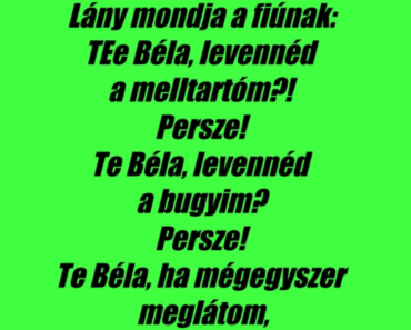 Lány mondja a fiúnak…