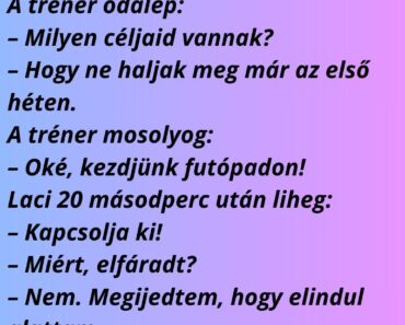Laci elmegy a konditerembe először életében. Laci elmegy a konditerembe először életében.