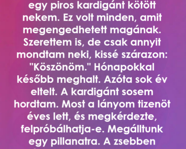 A piros kardigán: A szeretet csendes üzenete generációkon át