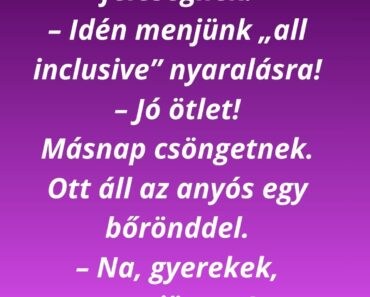 A férj mondja a feleségnek: