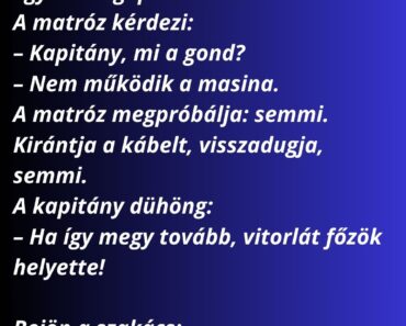 A hajós kapitány minden reggel kávét főz.