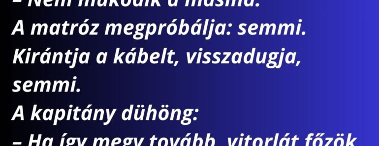 A hajós kapitány minden reggel kávét főz.