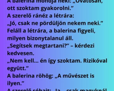 A villanyszerelő megérkezik a balerinához, hogy megnézze a villogó lámpát.