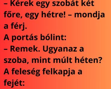 Az ifjú házasok a recepciónál.