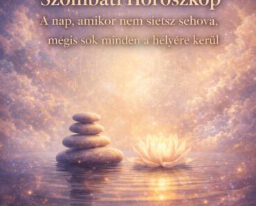 Szombati Horoszkóp – A nap, amikor nem sietsz sehová, mégis sok minden a helyére kerül
