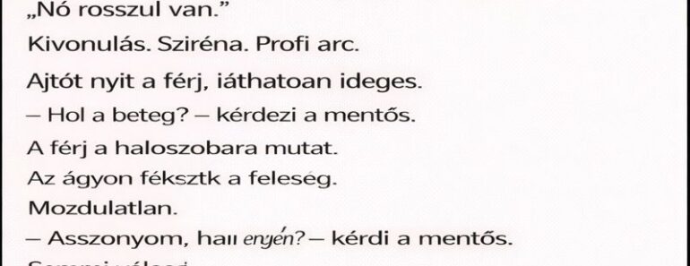 A mentősök rosszullét miatt érkeztek ki… de amikor a nő végre megszólalt, mindenki rájött: EZT A HÍVÁST NEM KELLETT VOLNA MEGEJTENI 😳🚑💥