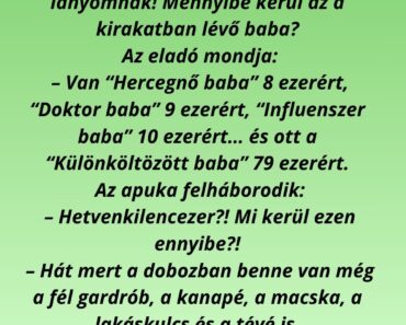 Egy apuka karácsony előtt beesik a játékboltba: