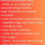 A taxisofőr és a túl őszinte utas egy taxis