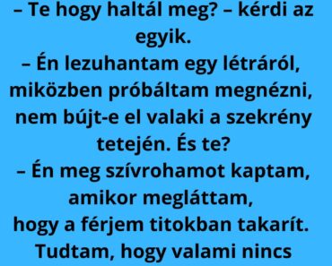 Két „szöszi” találkozik a Mennyország kapujában.