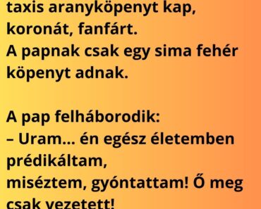 Egy pap és egy taxis a mennyország kapujában