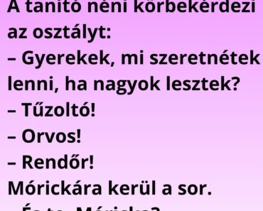 Móricka és a foglalkozás