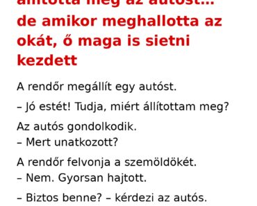 A rendőr gyorshajtás miatt állította meg az autóst… de amikor meghallotta az okát, ő maga is sietni kezdett 😳🚓💥