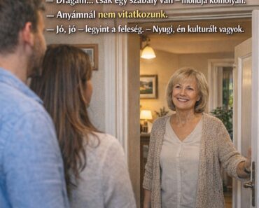 Az anyós az ajtóban mosolygott… de a meny már akkor érezte: ez nem a “kedves mama” napja lesz