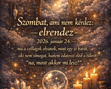 Szombat, ami nem kérdez: elrendez  2026. január 24. – ma a csillagok olyanok, mint egy jó barát, aki nem simogat, hanem odateszi eléd a tükröt: „na, most akkor mi lesz?”