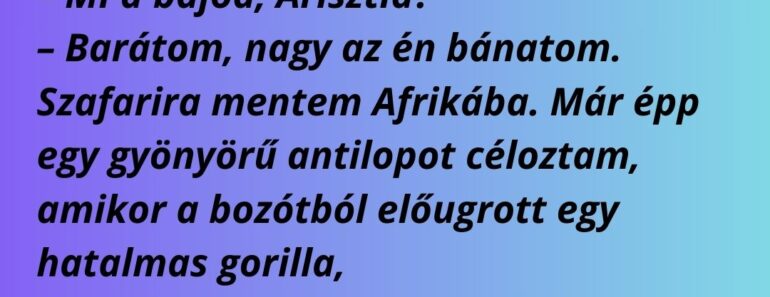 Arisztid és Tasziló egy fogadáson találkoznak.