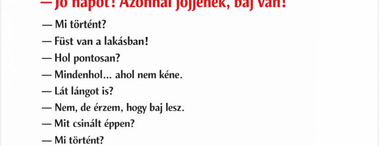 A tűzoltók már majdnem indultak… amit a konyhában találtak, az mindent vitt