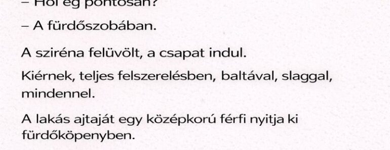VICC: A Tűzoltókat Egy Fürdőszobai Tűzhöz Riasztották… Amikor Kiderült, MI ÉG VALÓJÁBAN, Még Ők Is Feladták