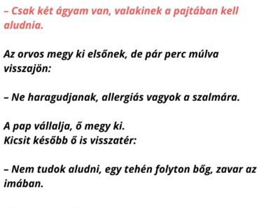 Egy orvos, egy pap és egy ügyvéd megszállnak egy tanyán.