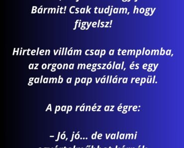 Egy pap egész nap imádkozik: