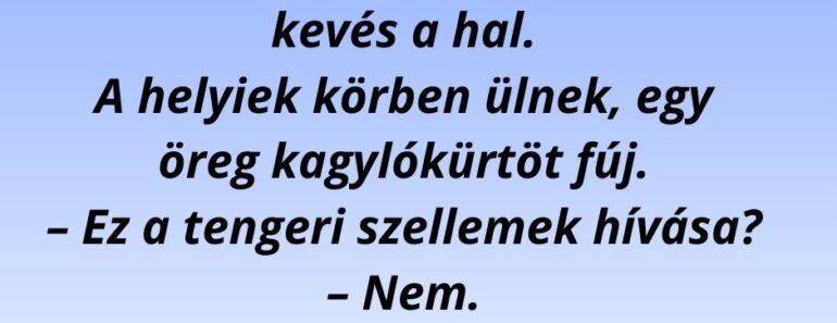 Egy tengerparti faluban régóta kevés a hal.