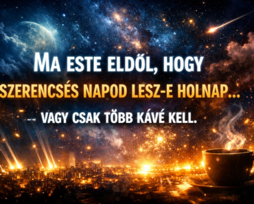 „Ma este eldől, hogy szerencsés napod lesz-e holnap… vagy csak több kávé kell.”