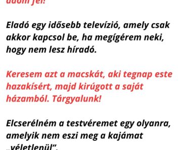 „Hirdetések a Józan Ész Határán Túl”