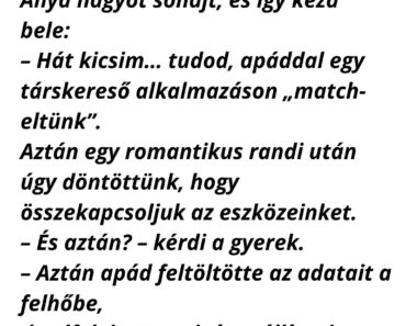 A kisgyerek odamegy az anyjához: