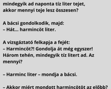 A székely parasztbácsi tovább akar képezni, ezért felvételizik mezőgazdasági iskolába.
