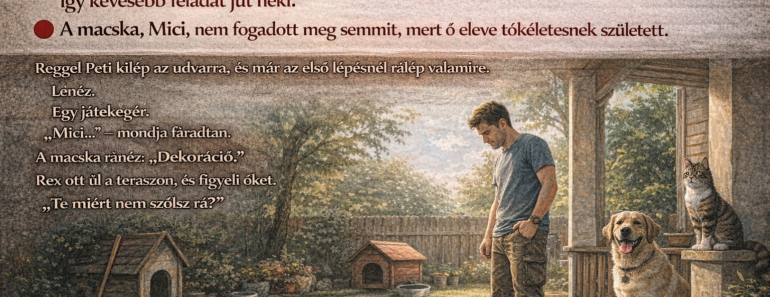 A gazdi azt hitte, ő a főnök… aztán a kutya és a macska olyan mondatot dobott be, hogy Peti rájött: ez nem otthon… ez SZOLGÁLATI HELY 😳🐶🐱💥