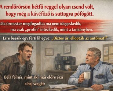 A férfi berohant az őrsre: ‘ELLopták az autómat!’… Béla őrmester kiment, és amit a sarkon meglátott, attól…