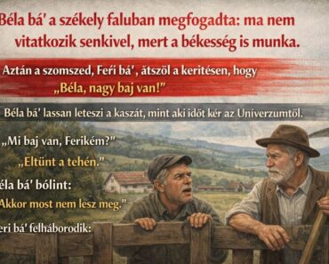 Eltűnt a tehén a székely faluban… aztán a ‘tolvaj’ LIHEGVE visszahozta — de amit a tehén közben ‘bemutatkozott’, attól Béla bá’ olyan csattanót mondott, hogy a kerítés is megroppant 😳🐄