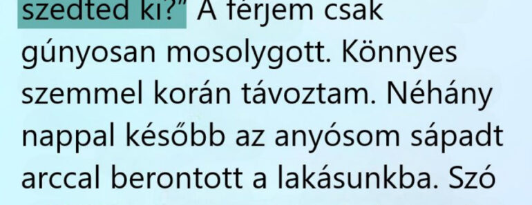 Az anyósom kinevette a néhai anyám kabátját, pár nappal később mégis berontott a házamba