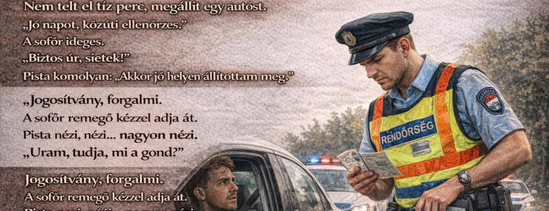 A sofőr azt hitte, rutin ellenőrzés… aztán jött az ‘index-vizsga’, és a csattanó mindent vitt 💥🚔