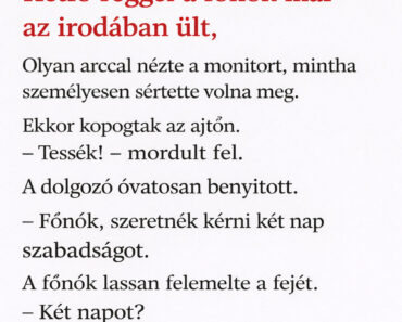 VICC: A dolgozó családi okra hivatkozott, a főnök viszont olyat vett észre a képen, hogy mindent vitt