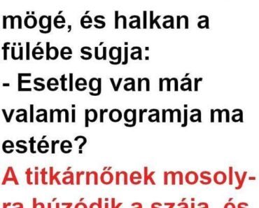 Vicc: A főnök sugdolózni kezdett a fiatal, csinos titkárnővel