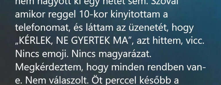 Egy egyszerű szöveg, amely rejtett családi titkokat hozott napvilágra