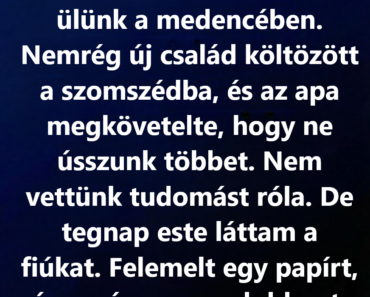 Egy medence melletti esti rutin, ami végül a megértésről szólt
