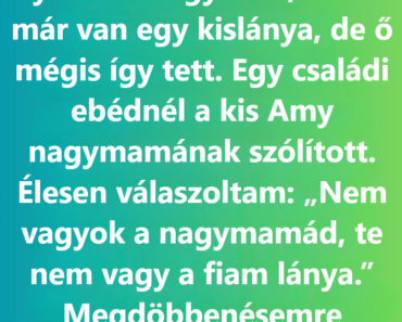 Egy kemény mondat ebéd közben mindent megváltoztatott, másnap pedig meg is fizettem az árát