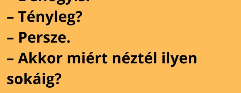 A feleség reggel a tükör előtt áll: