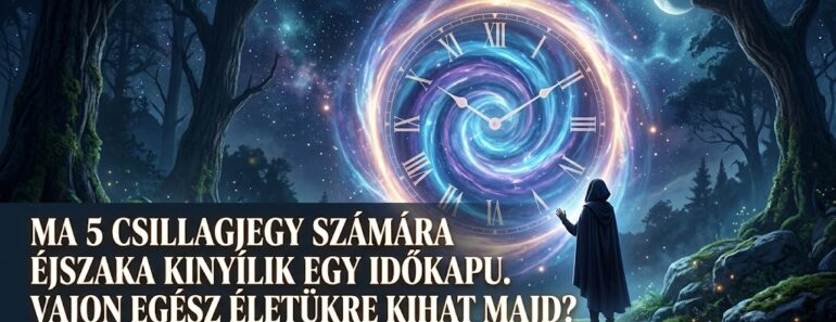 Ma 5 csillagjegy számára éjszaka kinyílik egy időkapu. Vajon egész életükre kihat majd?