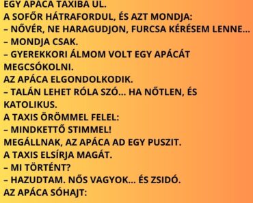 Egy apáca taxiba ül.