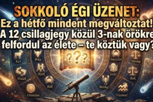 SOKKOLÓ ÉGI ÜZENET: Ez a hétfő mindent megváltoztat! A 12 csillagjegy közül 3-nak örökre felfordul az élete – te köztük vagy?