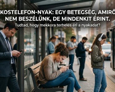„Okostelefon-nyak: Egy betegség, amiről nem beszélünk, de mindenkit érint.”