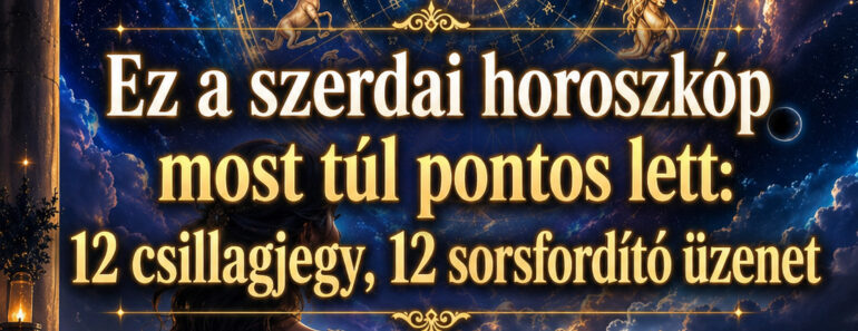 Ez a szerdai horoszkóp most túl pontos lett: 12 csillagjegy, 12 sorsfordító üzenet