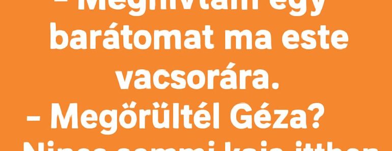 VICC: a férj így szól a feleségéhez..