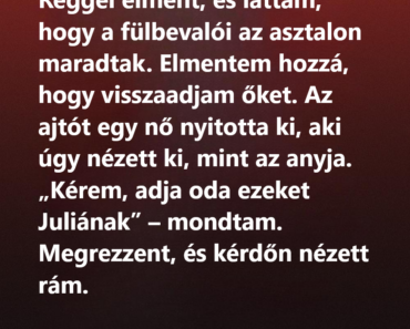 A fülbevaló, amit sosem vitt vissza, emlékek és kimondatlan búcsúk