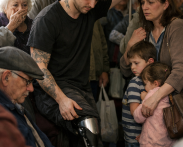 A zsúfolt buszon egy kétgyerekes nő botrányt csapott, és követelte, hogy egy fiatal fiú átadja a helyét, aztán a fiú tett valamit, amitől mindenki ledermedt