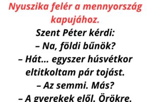 Nyuszika felér a mennyország kapujához.