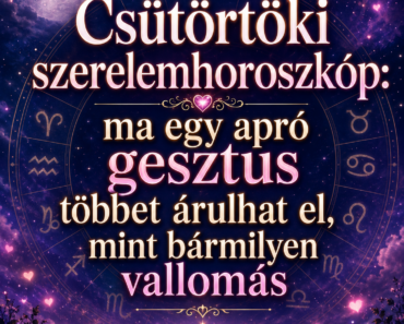 Csütörtöki szerelemhoroszkóp: ma egy apró gesztus többet árulhat el, mint bármilyen vallomás