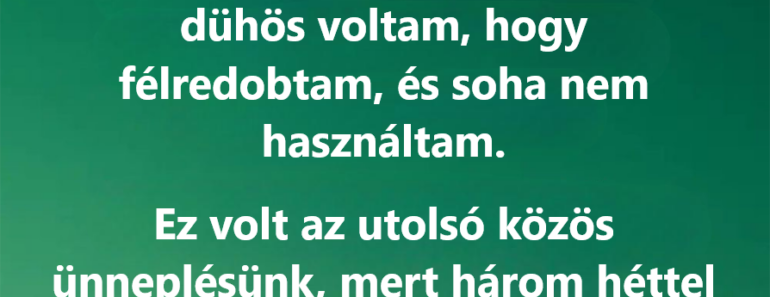 Azt hittem, a szerény évfordulós ajándéka semmit sem jelent, aztán kiderült, mi volt mögötte
